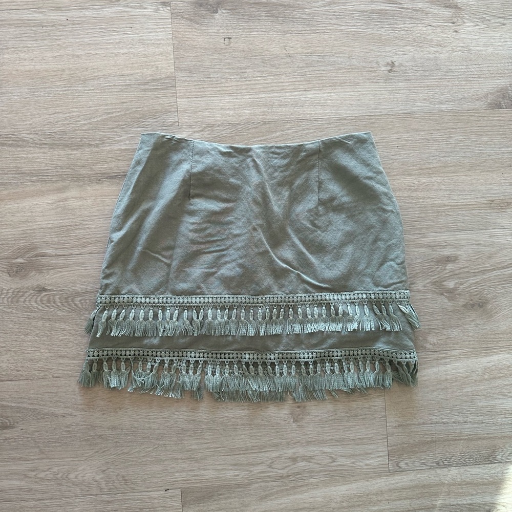Sage green skirt